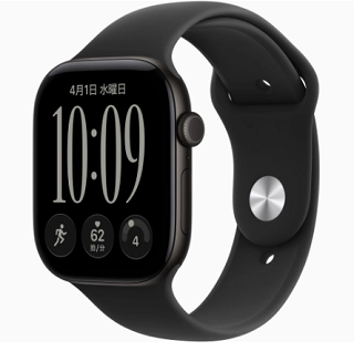 Apple Watch Series 12 46mm GPS+Cellular ナチュラルチタニウムケース/ネイビーブルースポーツバンド M/L MJGN4X/A
